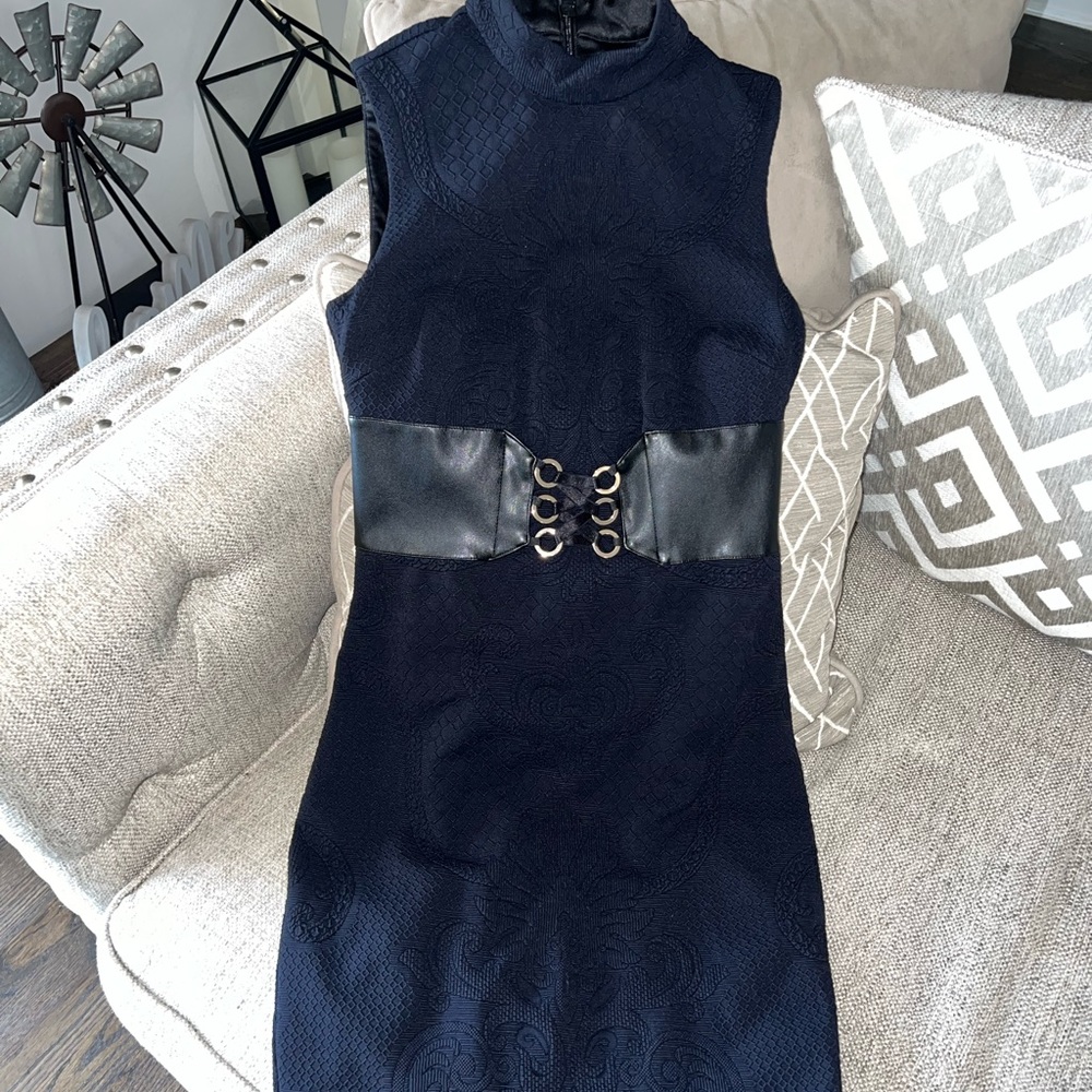 Bebe Mock Neck Sleeveless dress